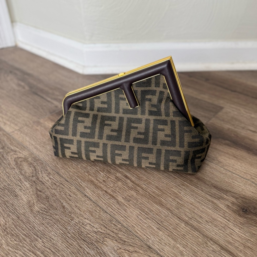 Kiss-Lock Clutch - Brown/Black